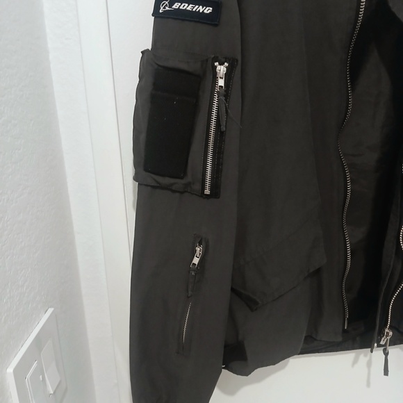 Mens Boeing Flight Aviator Bomber Jacket Size Medium - Picture 5 of 5